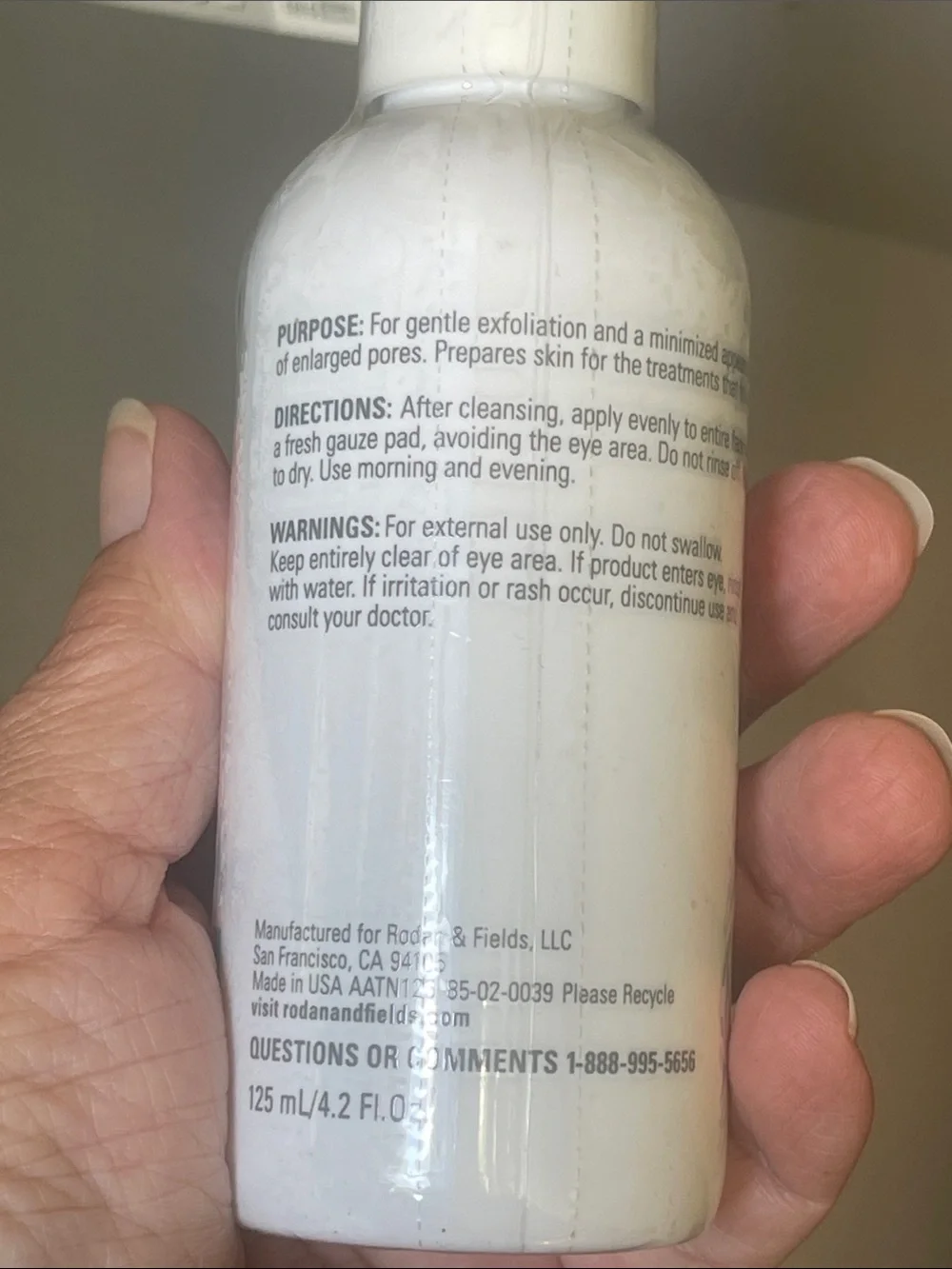 Rodan + Fields REDEFINE Toner — White and Blue 4.2oz